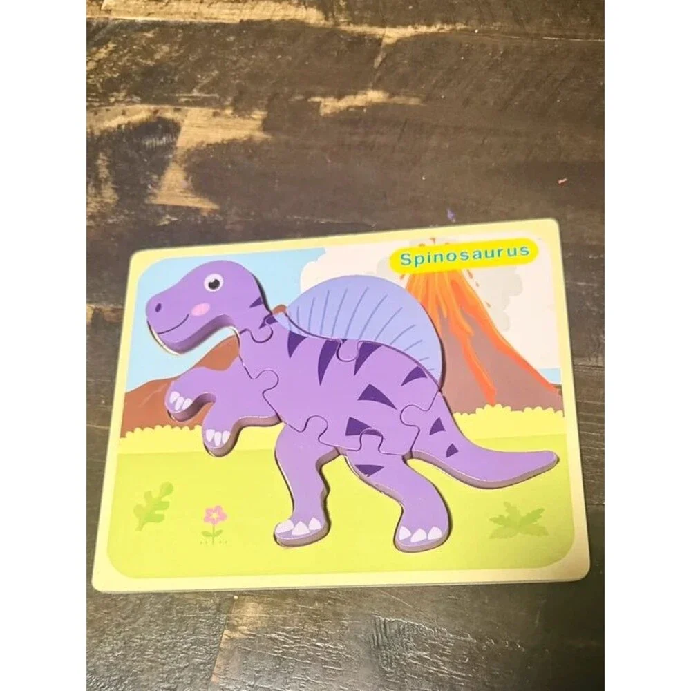 Set of 6 Wooden Dinosaur Puzzles
